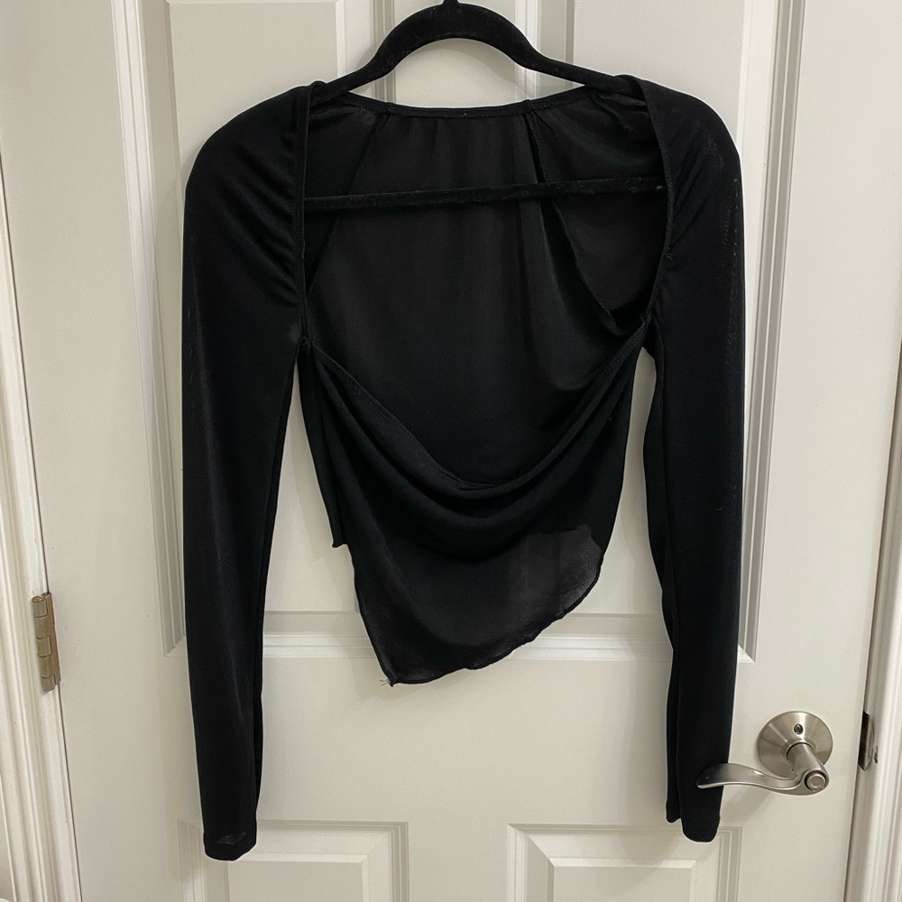 SHEIN Asymmetrical Long Sleeve Top - Picture 2 of 5